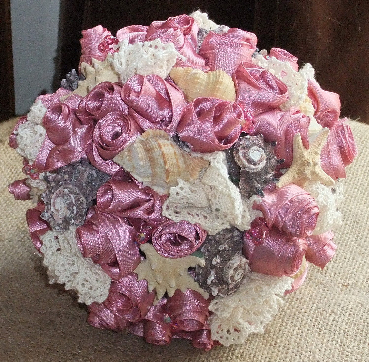 Dusky Pink Beach Wedding Seashell Sea Shell Bouquet