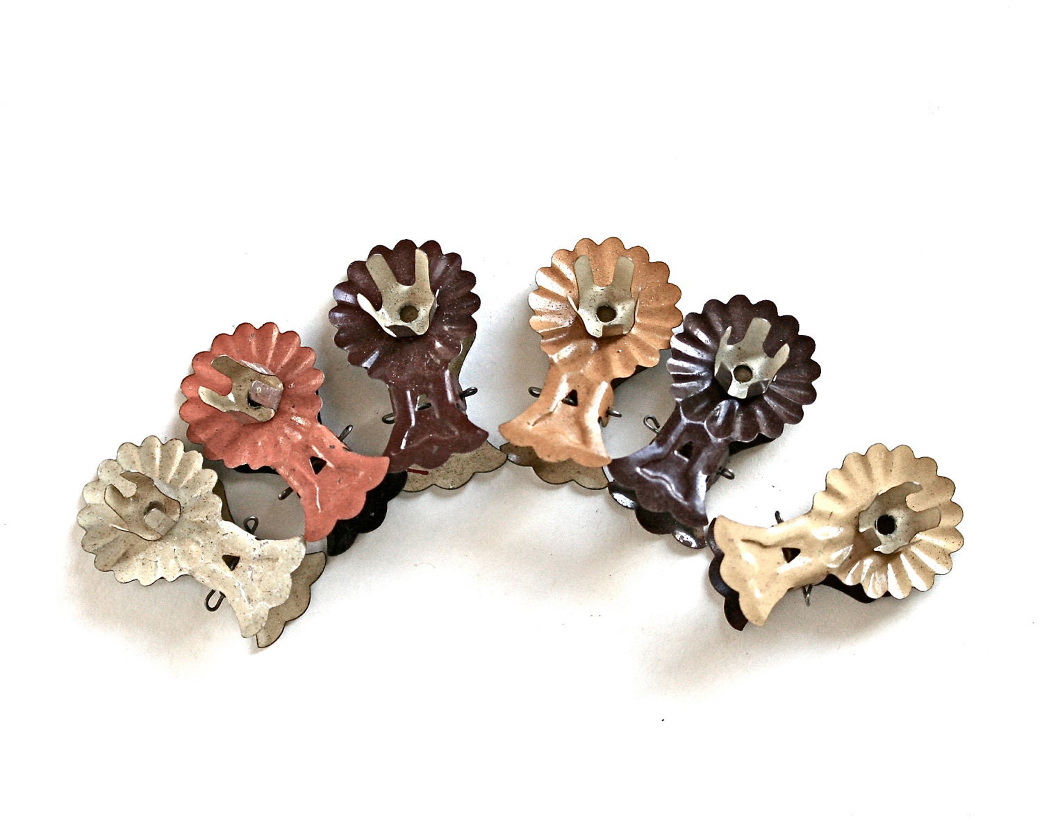 Clip on Noel - Antique Clip On Candle Holders - French Tree Candle Clips - Woodland - Rustic- Christmas