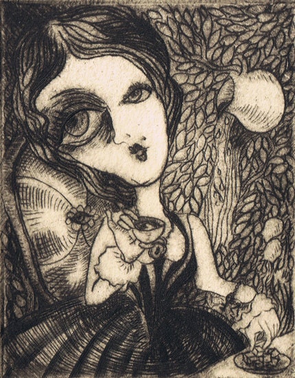 Alice, 2012  Drypoint by Paper Doll Press