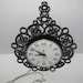 Vintage General Electric Black Filagree Scroll Electric Wall Clock