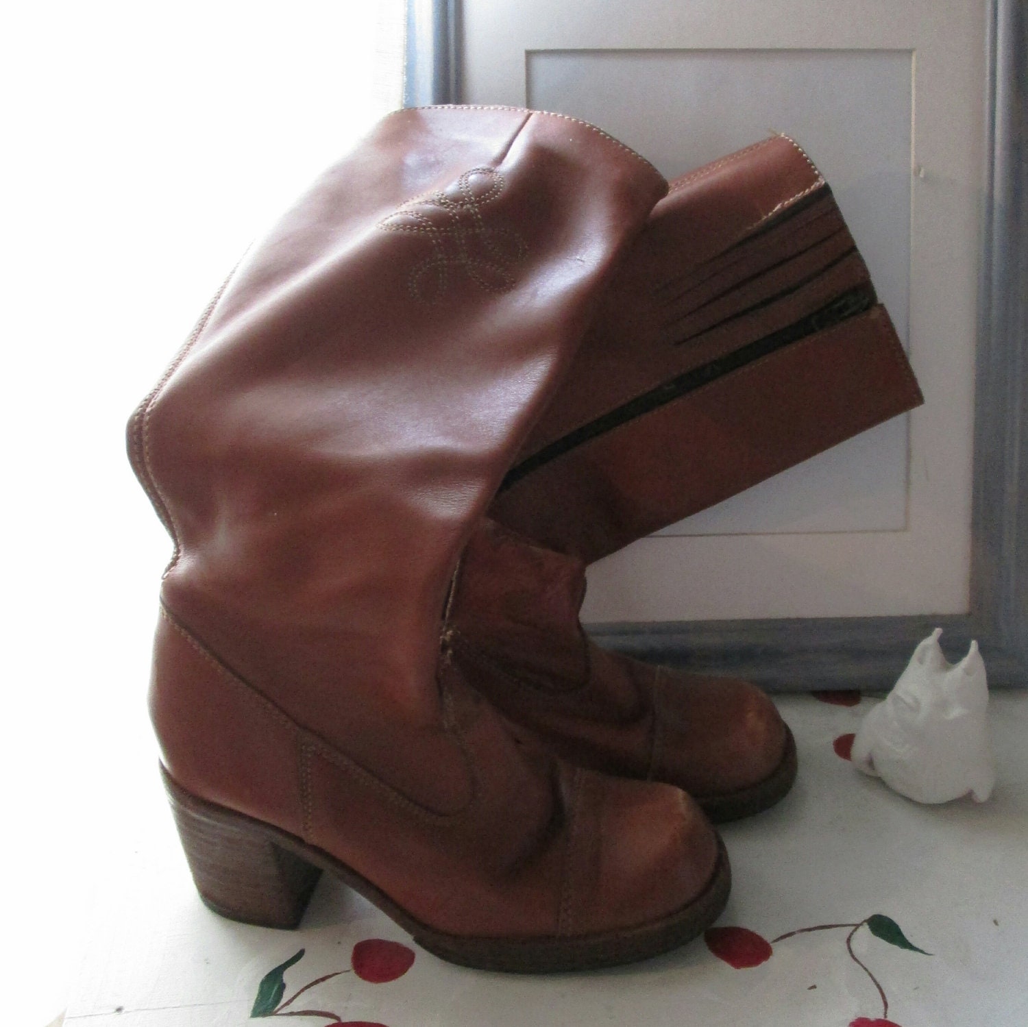 BOOTS LEATHER SEVENTIES Boho