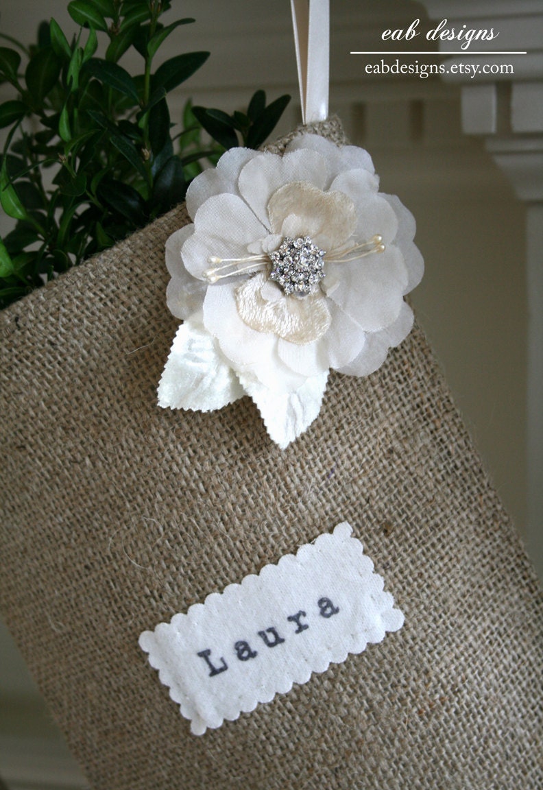 Personalized Burlap Stocking