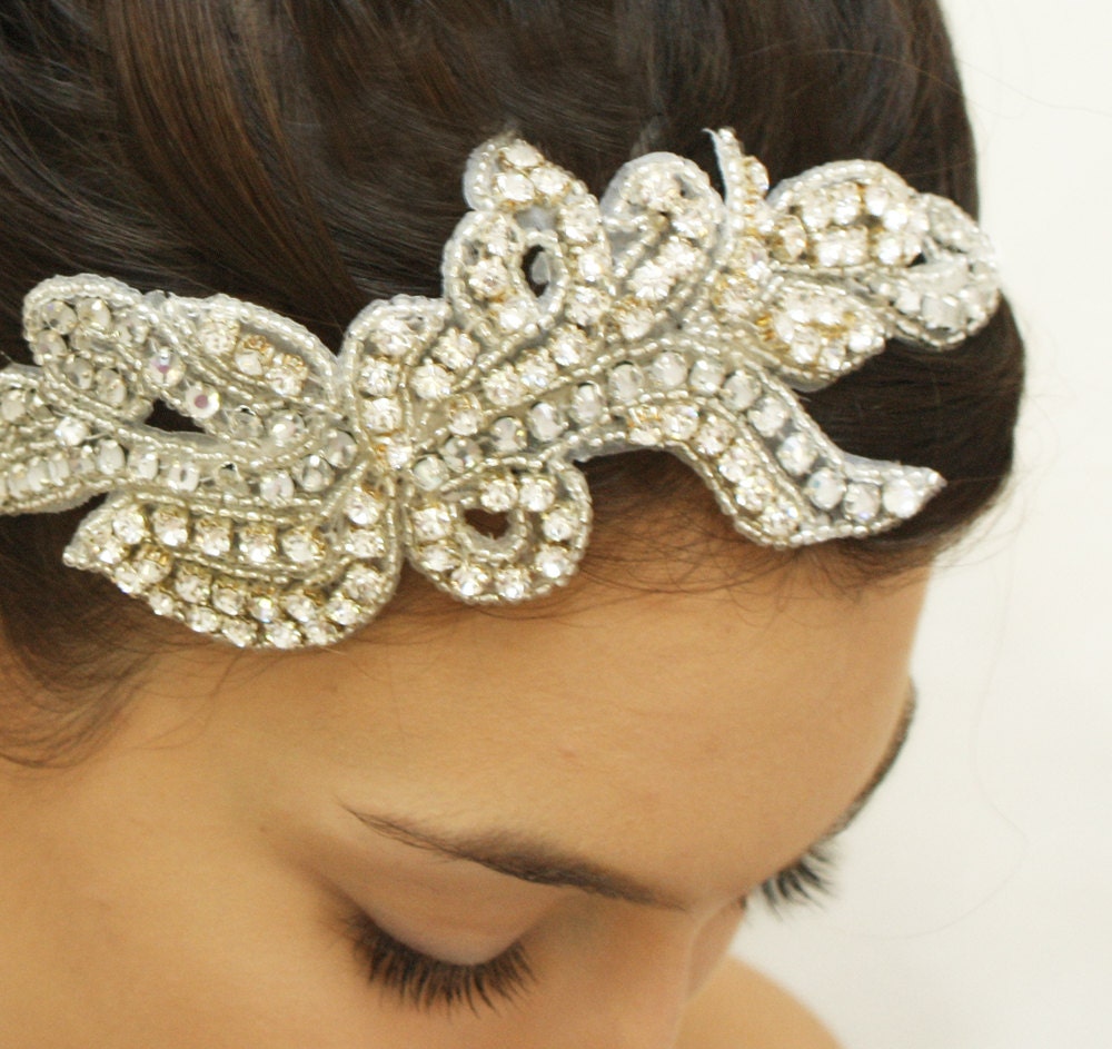 Flapper Inspired Large Rhinestone Hairband