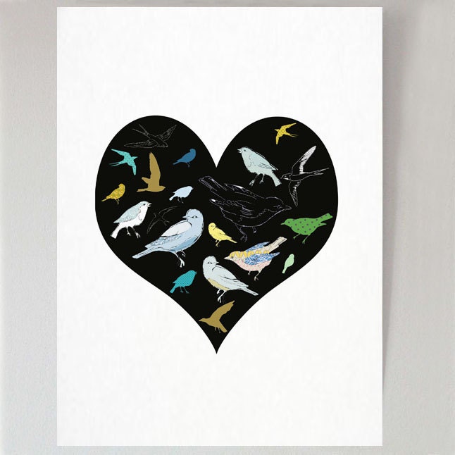 A group of birds is called a flock - print