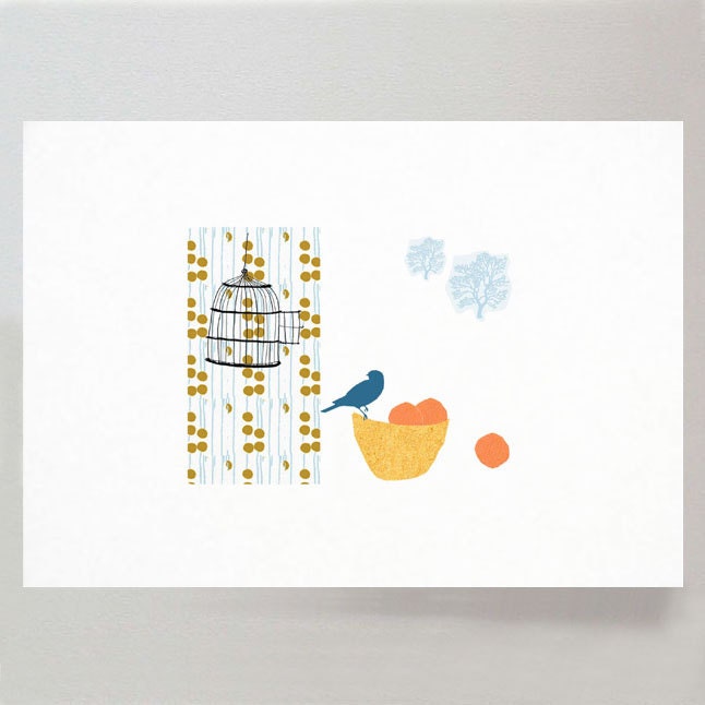 Still life with oranges - print