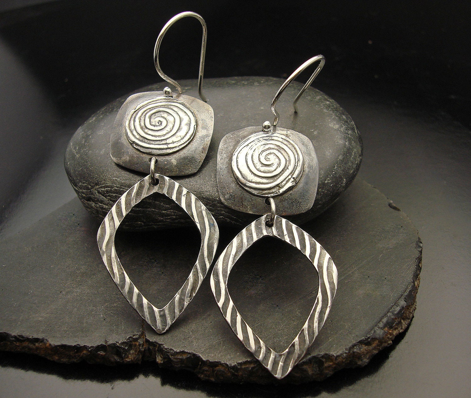 Tidal Wave - Sterling Silver Earrings