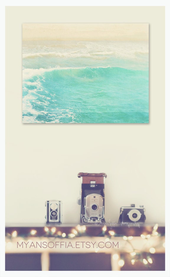 beach photography. surge. ocean wave Hermosa Beach California aqua cyan glacier ice blue surfer summer vacation beach travel