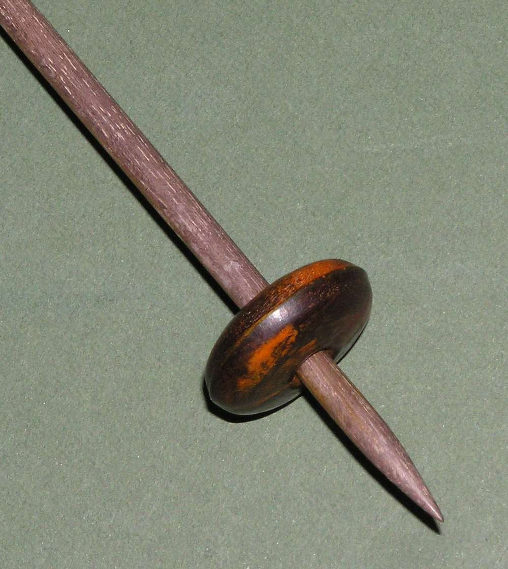 Afghan bead-whorl support spindle