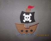 Pirate Ship Applique Shirt
