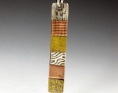 Patchwork Mixed Metal Necklace - long