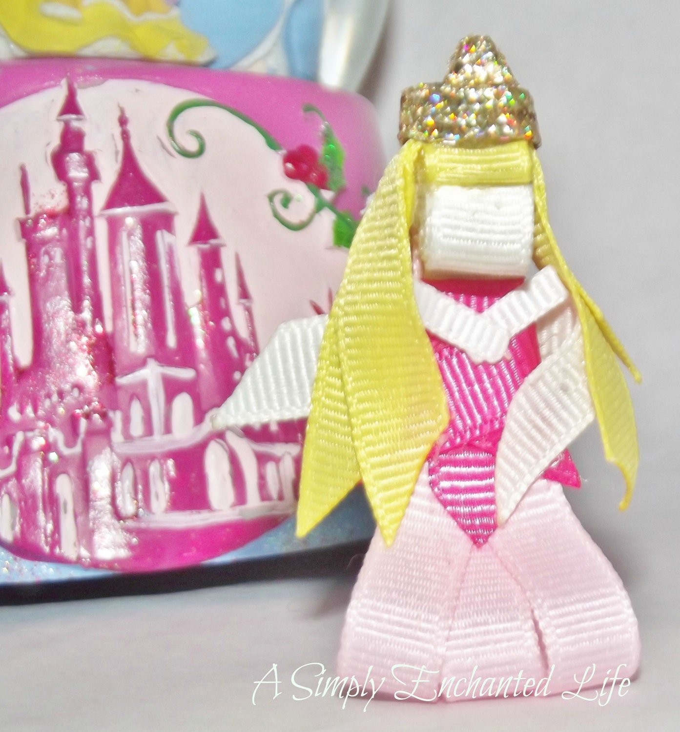 Sleeping Beauty, Princess Aurora Ribbon Sculpture Hair Clip