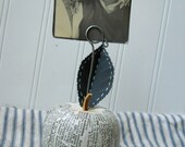 Photo Holder Display Upcycled AppleOriginal Vintage Decoupage Dictionary text