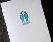 Woman & Woman Congrats letterpress card