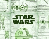 Star Wars Green Prints  Fabric By The Yard
