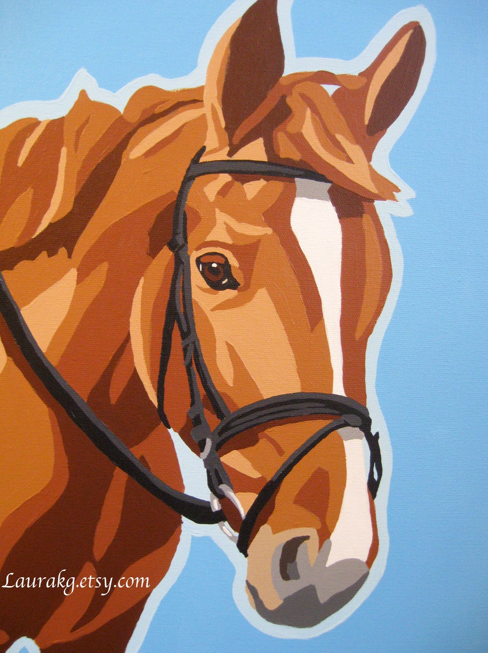 Custom 8x10 Pop Art Horse Portrait Painting
