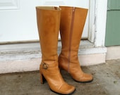 70's Leather vintage boots  size 6.5