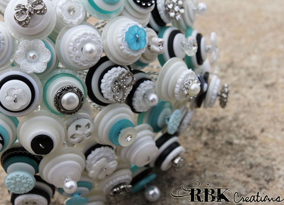 A Set of Custom Bridal Button Bouquets and Boutonnieres for your Big Day
