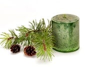Balsam Fir Scented Christmas Pillar Candle, Handmade, 14 ounces ( 397 grams)