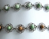 Pretty bracelet with colorful tea-filled beads