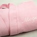 DISCOUNT SAMPLE SALE  Sold As-Is Megan Personalized Bridal Robe for Megan Light Pink Embroidered