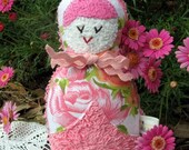 Pepper Plush Pink Upcycled Babushka doll