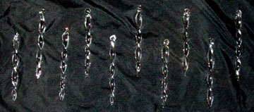 Hand Blown Glass Icicle Ornaments, Set of Ten