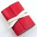 Leather Mini Journal - Red & White - little luxe, luxury gift