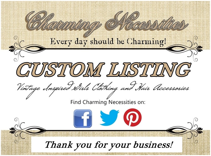 Custom LIsting for Crissie