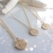 Gold Initial Necklace in French Script