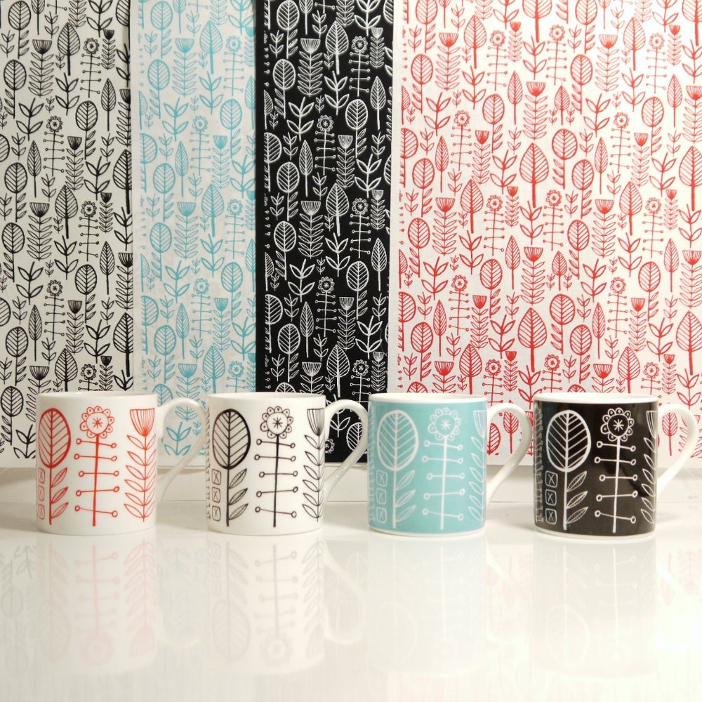 bloomsbury screenprinted fabric