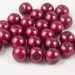 Glass Pearl Bead 25 Round Pearlized Garnet January Birthstone Dyed 8mm (1012prl08-01)