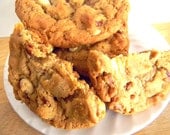 White Chocolate, Pecan, Caramel Cookies - Chewy, Crunchy, Salty-Sweet, Out-Of-This-WORLD - 12 Cookies (1 dozen)