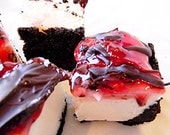 Julie's Fudge - Chocolate Covered Cherry CHEESECAKE With Oreo Cookie Crust - 12 PIECES (over 1 pound)