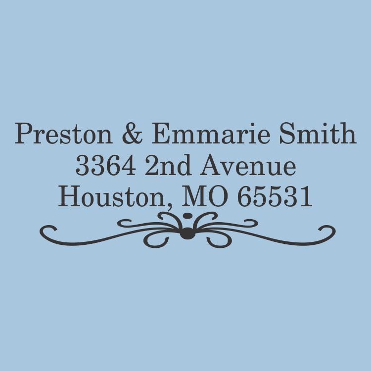 Preston and Emmarie Smith Custom Self Inking Stamp Design 200-022