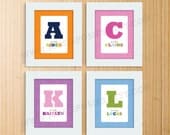 8x10 Customized Letter and Name Print