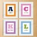 8x10 Customized Letter and Name Print