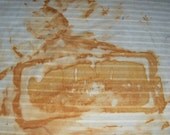 Art Cloth-Rust Dyed over Reclaimed Sheer  free shipping within USA