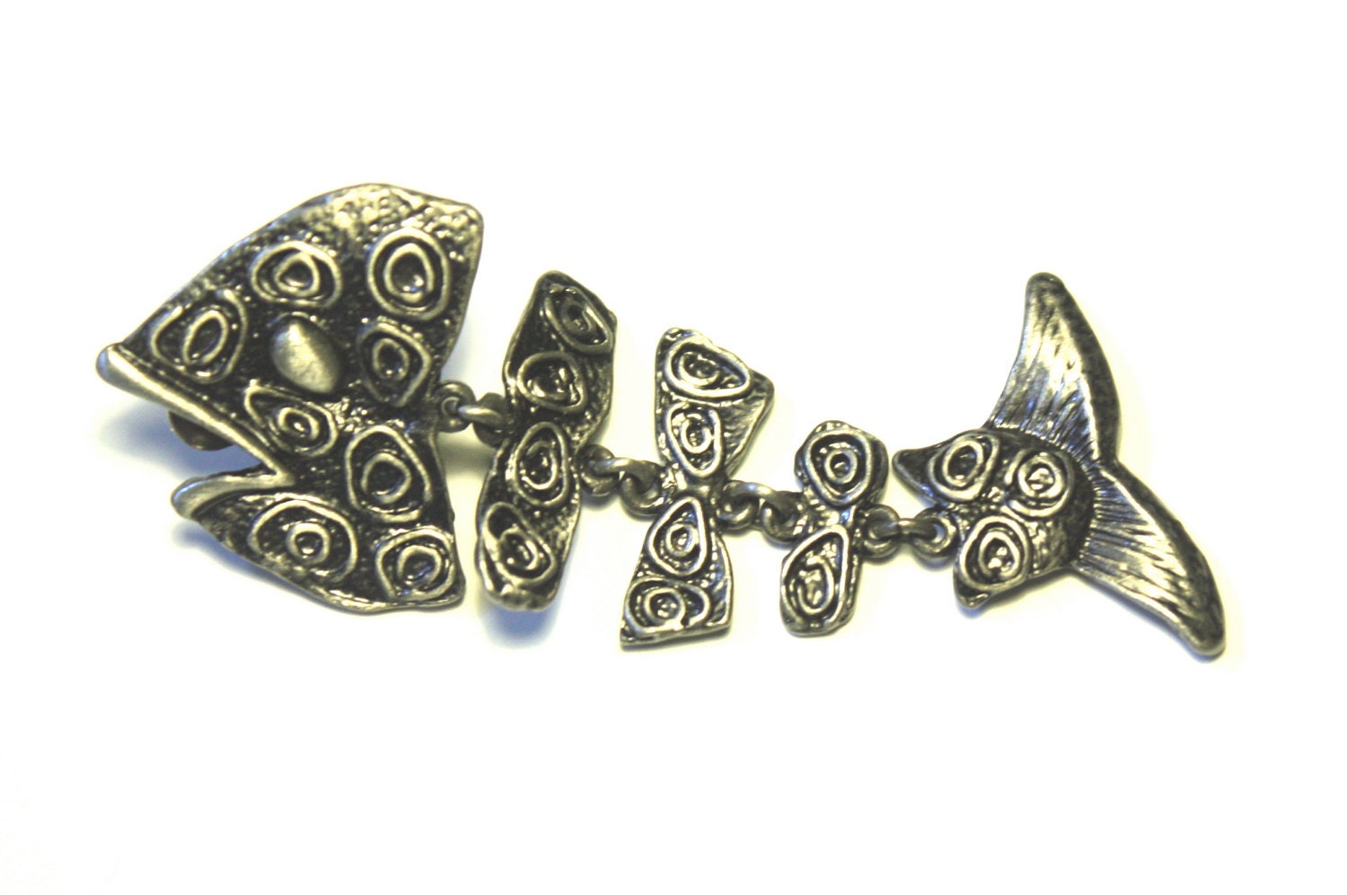 1980s Large Hinged Fish Earrings