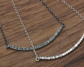Ripple Necklace in Polished or Oxidized Silver