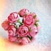 Candy Pink Garden Roses Vintage style Millinery Flower Bouquet - for decorating, gift wrapping, weddings, party supply, holiday