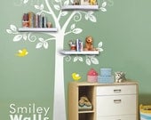 Shelf Tree Wall Decal Children Wall Decal -Nursery Decal Wall Sticker - Shelves Tree Decal