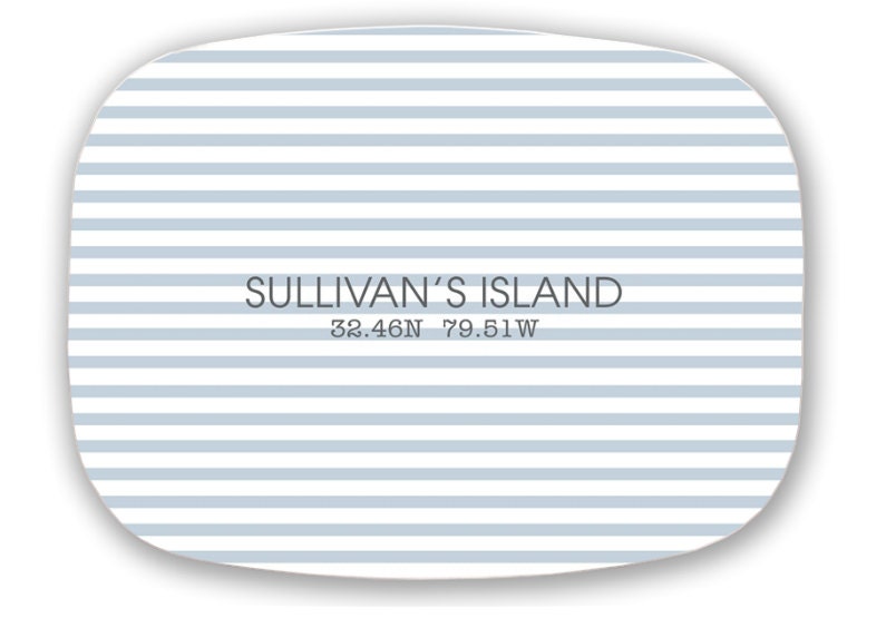 Personalized Melamine Platter Topographic locations