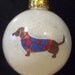 DACHSHUND Weiner Dog ORNAMENT Glow In Dark Bulb