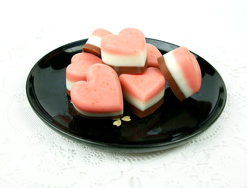 Mini Neapolitan Hearts - 6 Pack Goat's Milk Soaps