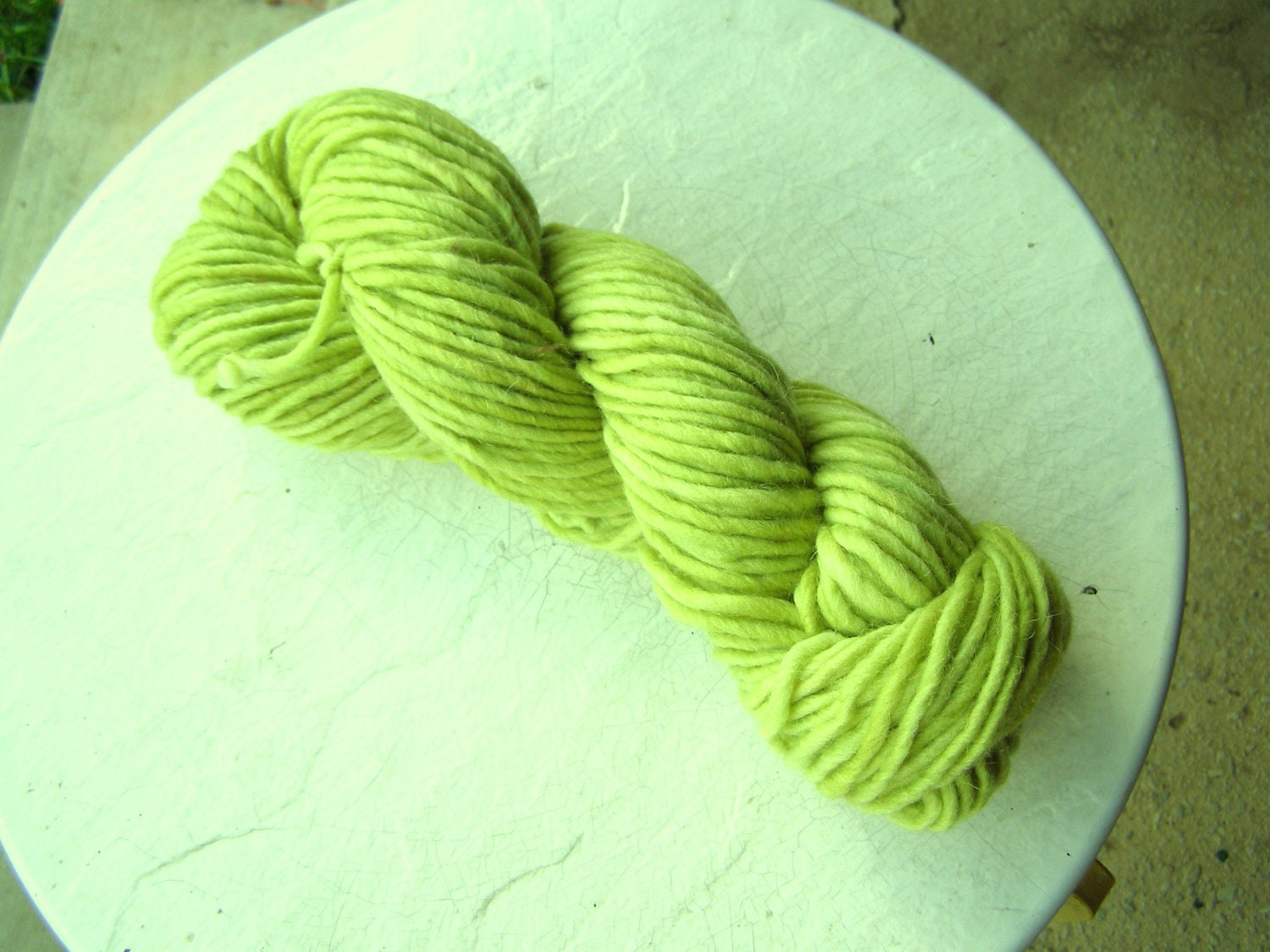 hand dyed lamb's pride bulky - light green