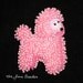 PINK MINIATURE POODLE diva dog beaded art pin/ pendant for Valentine's Day (Ready to Ship)