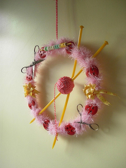 Vintage Haberdashery Wreath