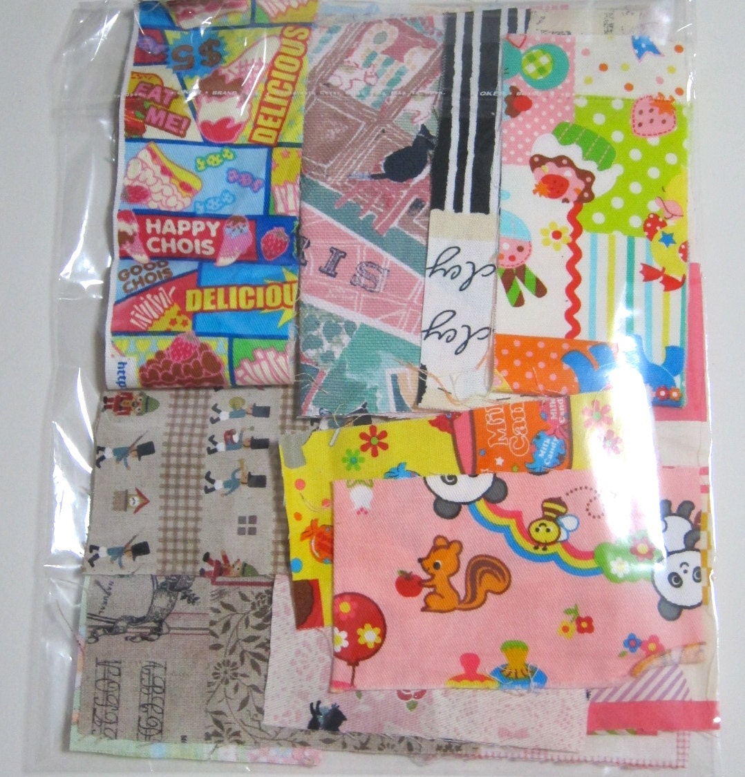Zakka fabric scrap bag - assorted pack