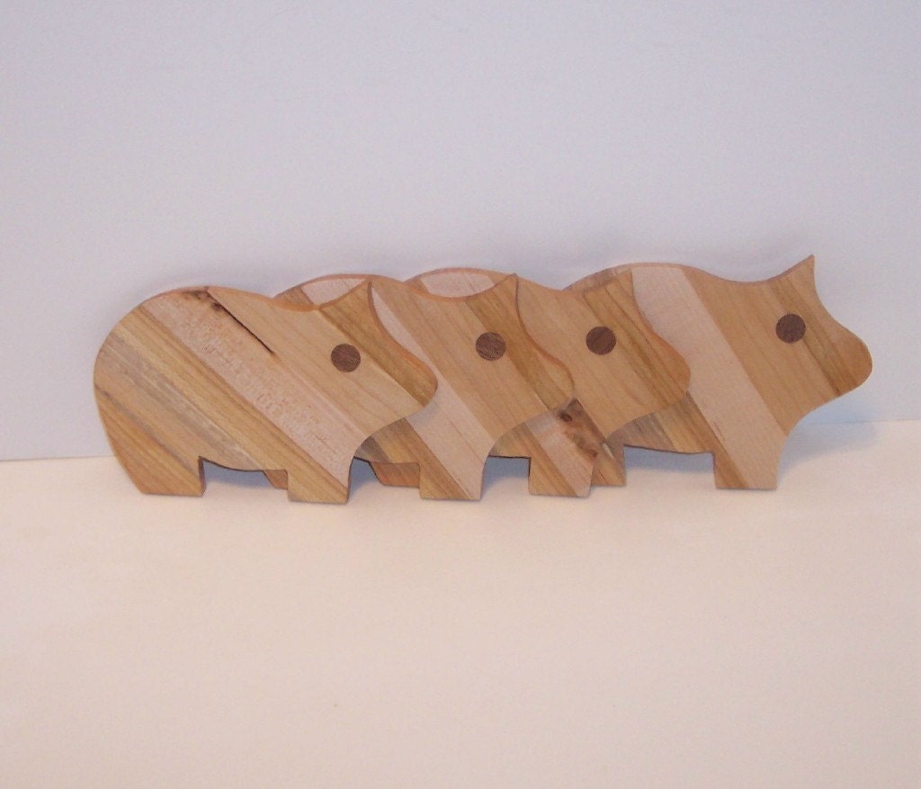 Pig Coaster Set  (Set of 4)