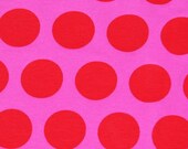 Knit French Dots Wildberry 2 yards  Excellent quality